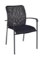 Regency Guest Chair - Mario Stack Chair - Black