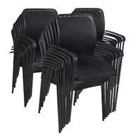 Regency Guest Chair - Mario Stack Chair (24 pack) - Black