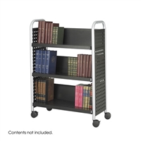 Scoot Single-Sided Book Cart - 3 Shelves