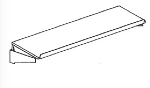 Mayline Techworks Shelves - 72"W ESD Tilt Shelf