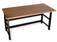 TechWorks Adjustable Table - 48"W 30"D - Butcher Block Surface - Rectangular