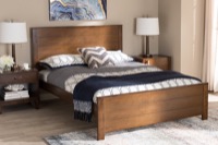 Baxton Studio Catalina Modern Classic Mission Style Brown-Finished Wood Full Platform Bed
