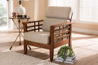 Baxton Studio Living Room Furniture Ottomans Michaela Series