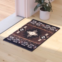 Mohave Collection - Southwestern Style 2' x 3' Area Rug - Chocolate
