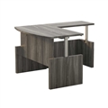 Aberdeen Height-Adjustable Desk, Bow Front with Return, 72" W
