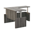 Aberdeen Height-Adjustable Desk, Straight Front with Return, 72" W