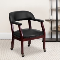 Sarah - Captain's Chair - Black Vinyl