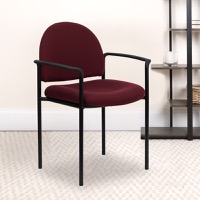 Tiffany - Guest Side Arm Chair for common areas - Burgundy Fabric