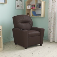 Chandler - Kids Recliner - Lounge and Playroom Chair - Brown LeatherSoft