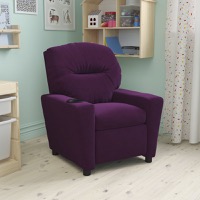 Chandler - Kids Recliner - Lounge and Playroom Chair - Purple Microfiber