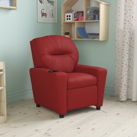 Chandler - Kids Recliner - Lounge and Playroom Chair - Red Vinyl