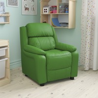 Charlie - Kids Recliner - Lounge and Playroom Chair - Green Vinyl