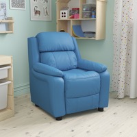Charlie - Kids Recliner - Lounge and Playroom Chair - Turquoise Vinyl