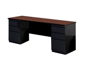 CSII 24"D Credenzas, 72"W x 24"D x 29"H, 2 B/B/F peds,No Modesty