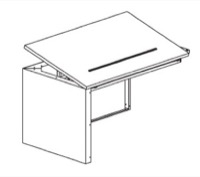 Safco CSII Office Furniture - Tilt Top Return 36" x 30" - C36TR