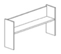 CSII Open Shelf Overheads, 48"W x 14"D x 36"H