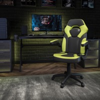 X10 - Contemporary Swivel Video Game Chair - Neon Green