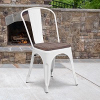 Metal/Wood Colorful Restaurant Chairs
