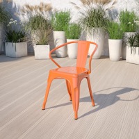 Luna - Stackable Bistro Style Chair - Orange