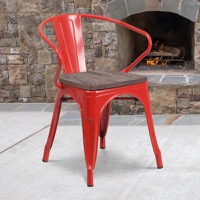 Metal/Wood Colorful Restaurant Chairs