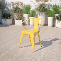 Luna - Stackable Bistro Style Chair - Yellow