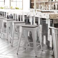 Metal Colorful Restaurant Counter Stools
