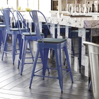 Metal Colorful Restaurant Counter Stools