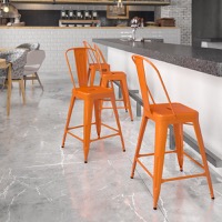 Metal Colorful Restaurant Counter Stools