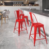 Metal Colorful Restaurant Counter Stools