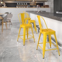 Metal Colorful Restaurant Counter Stools