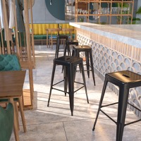 Metal Colorful Restaurant Barstools