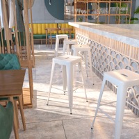 Metal Colorful Restaurant Barstools