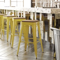 Metal Colorful Restaurant Barstools