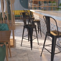 Metal Colorful Restaurant Barstools