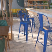 Metal Colorful Restaurant Barstools