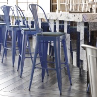 Metal Colorful Restaurant Barstools