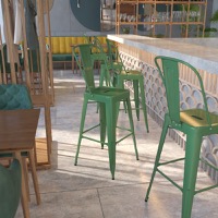 Metal Colorful Restaurant Barstools