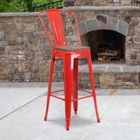 Metal/Wood Colorful Restaurant Barstools