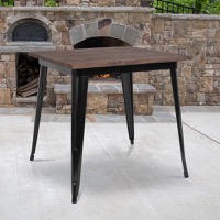 Toby - Metal Cafe Table - Black