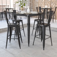 Metal Colorful Restaurant Bar Tables