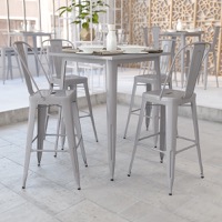 Metal Colorful Restaurant Bar Tables