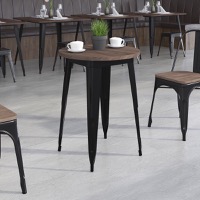 Metal/Wood Colorful Restaurant Tables