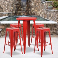 Metal Colorful Bar Table and Stool Sets