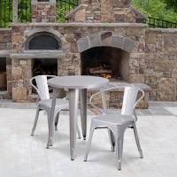 Napoleon - Table and Chair Set - Silver
