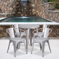 Metal Colorful Table and Chair Sets