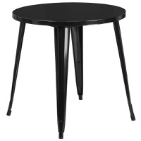 Jeffrey - Metal Cafe Table - Black