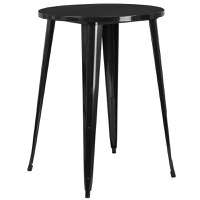 Philip - Metal Cafe Bar Table - Black