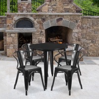 Metal Colorful Table and Chair Sets