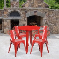 Cory - Table and Chair Set - Red