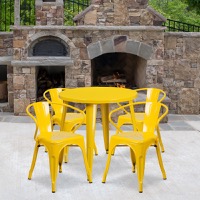 Metal Colorful Table and Chair Sets
